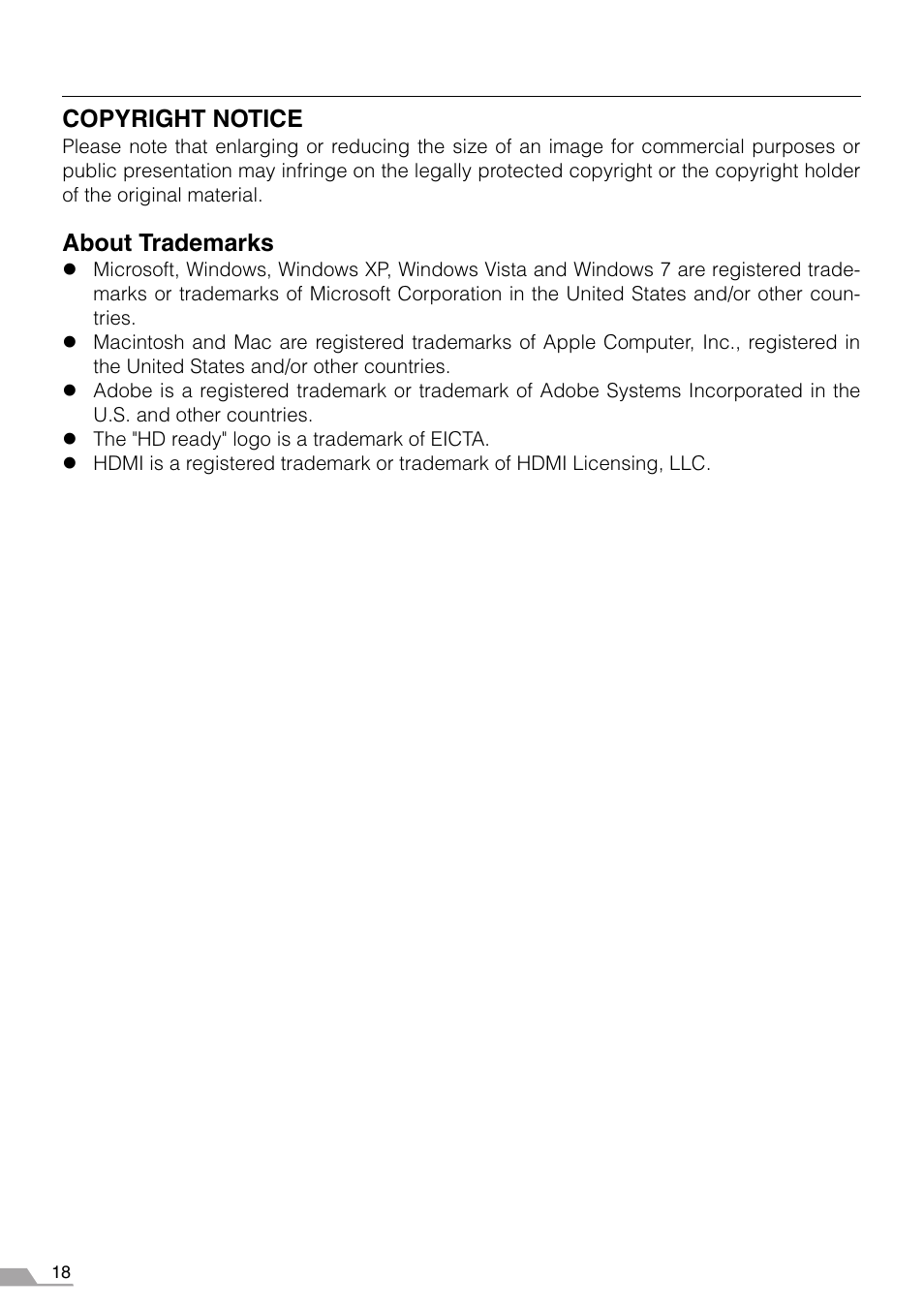 Copyright notice, About trademarks | Canon SX7 MARKII User Manual | Page 18 / 146