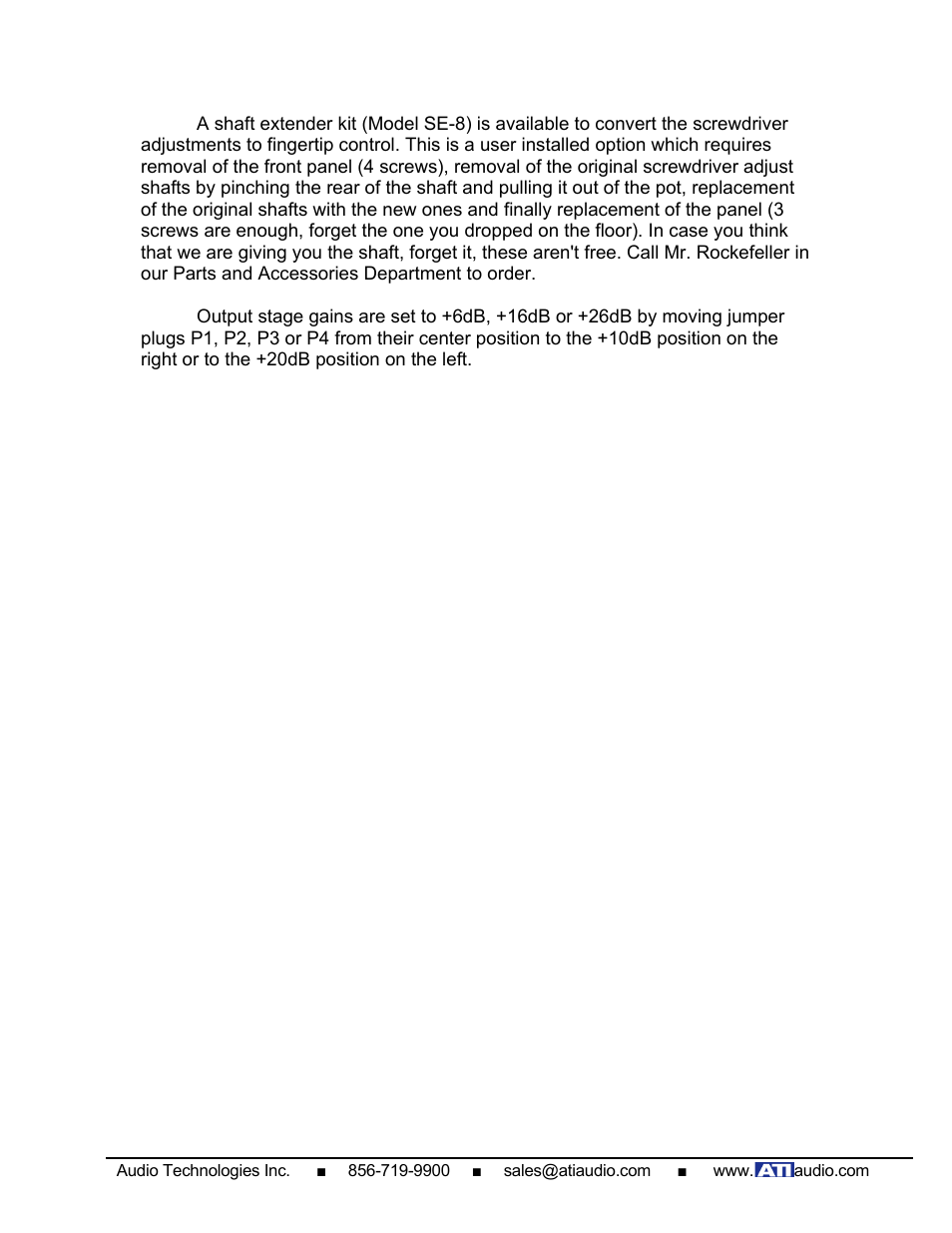 ATI Audio MLA400-1 User Manual | Page 8 / 10