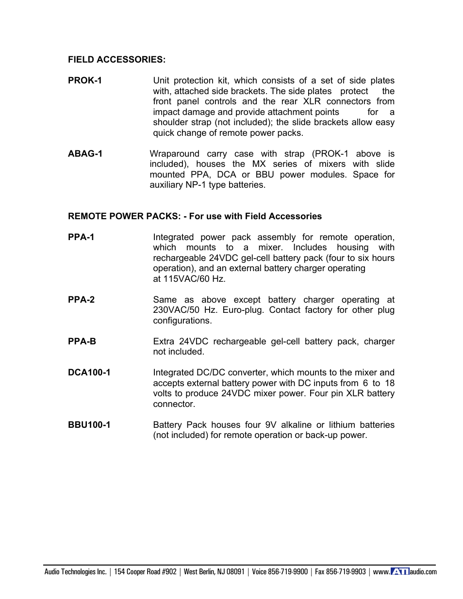 ATI Audio MX100 User Manual | Page 14 / 14