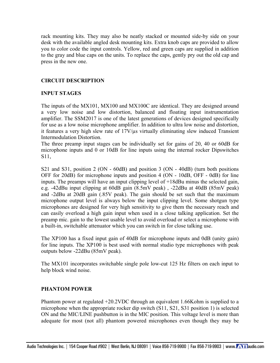 ATI Audio MX100 User Manual | Page 4 / 14