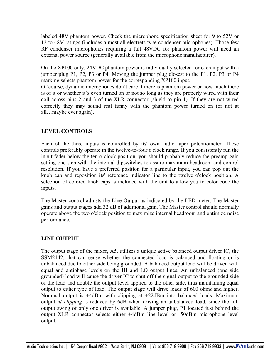 ATI Audio MX100 User Manual | Page 5 / 14