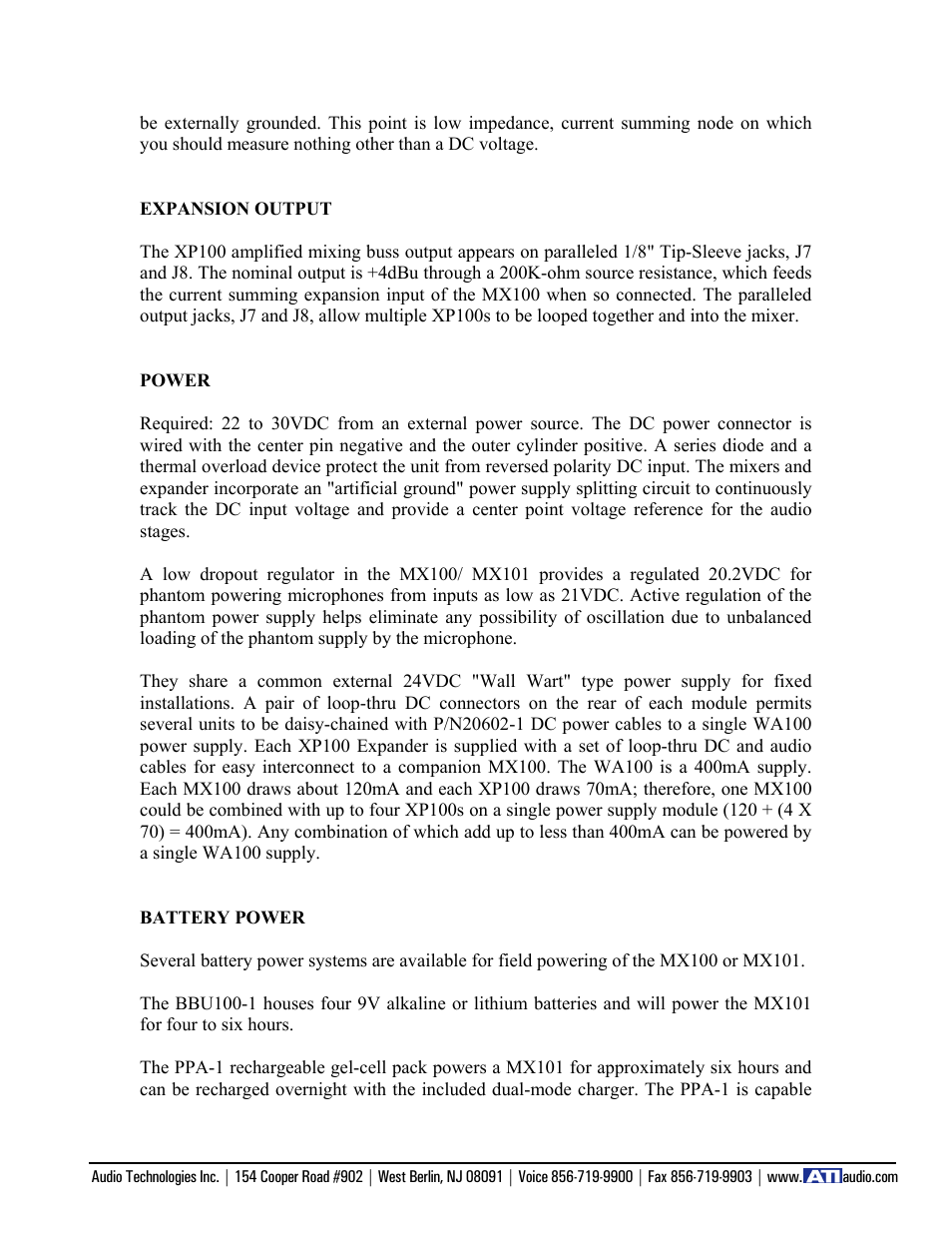 ATI Audio MX100 User Manual | Page 7 / 14