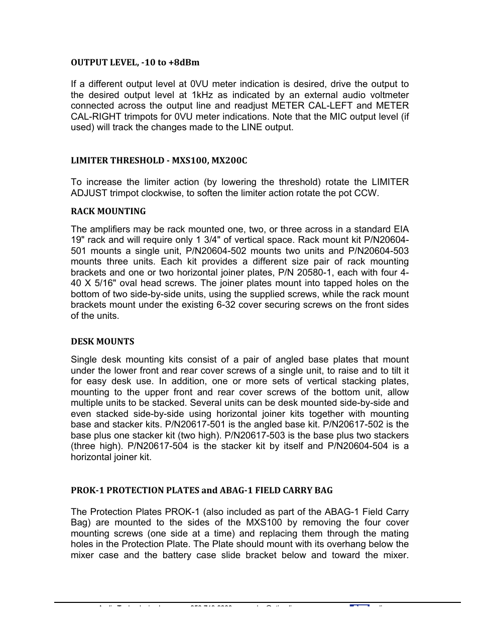 ATI Audio MX200 User Manual | Page 11 / 16