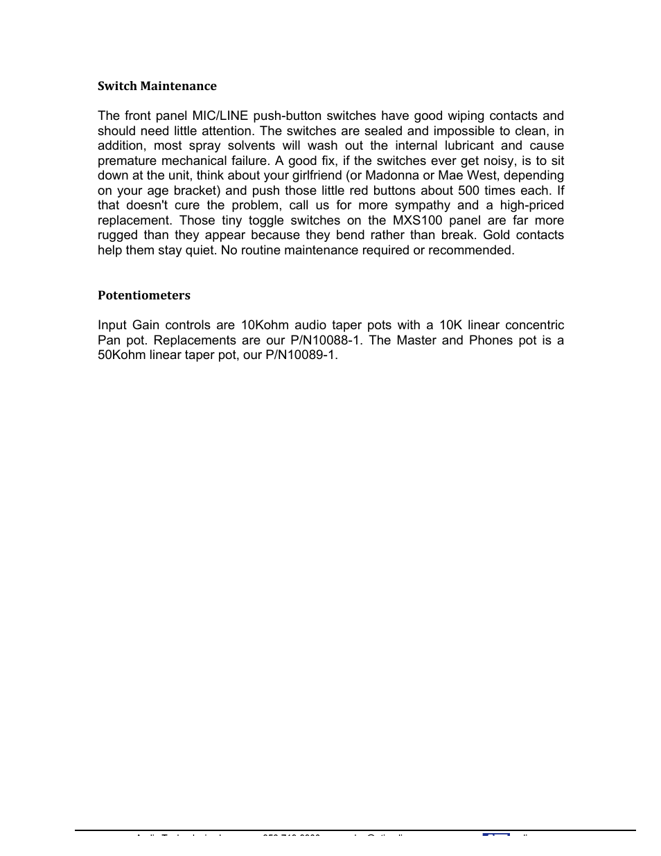 ATI Audio MX200 User Manual | Page 14 / 16