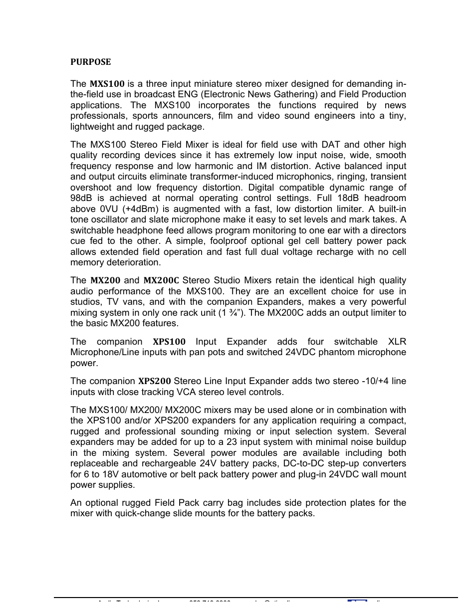 ATI Audio MX200 User Manual | Page 2 / 16