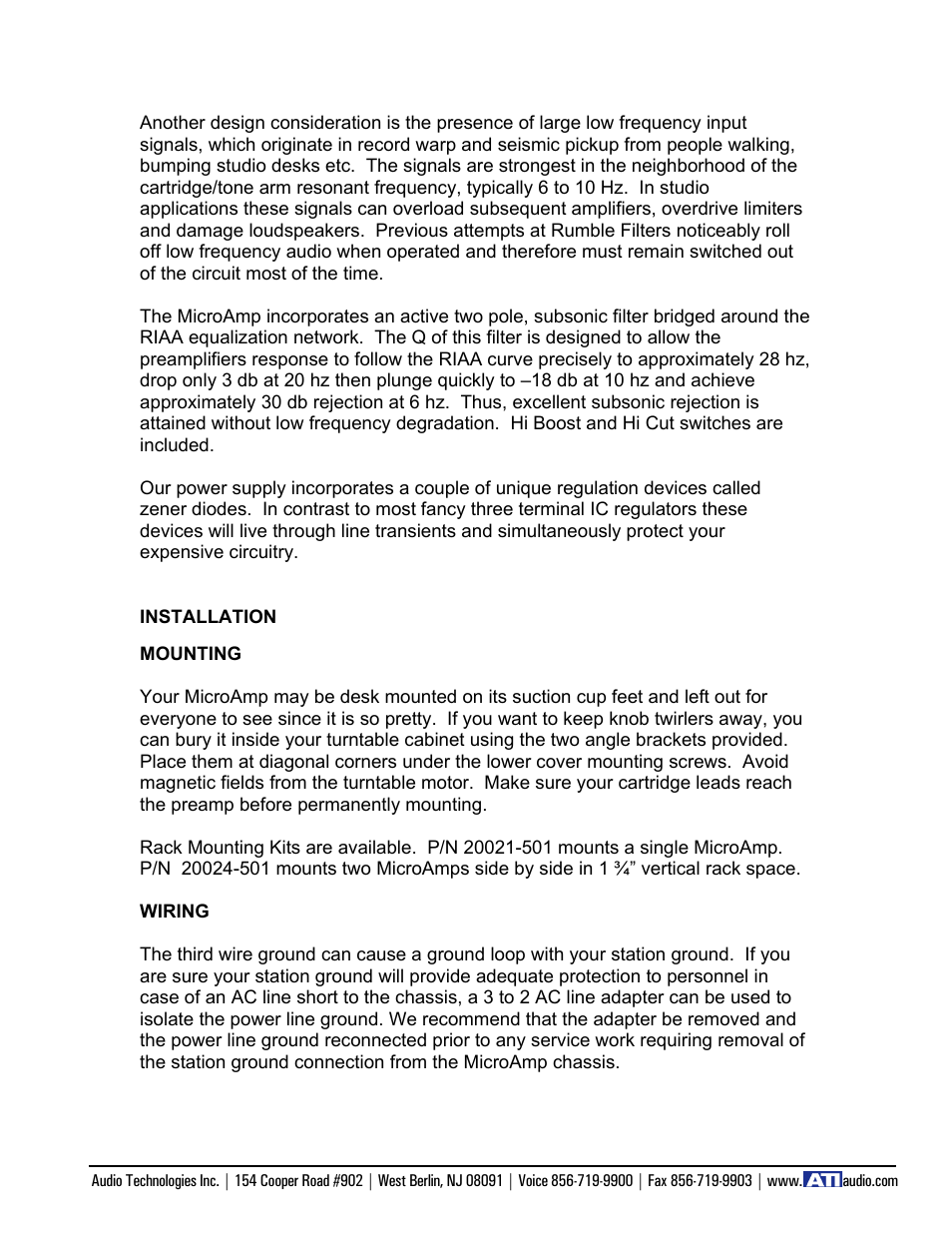 ATI Audio P1000-1 User Manual | Page 3 / 6