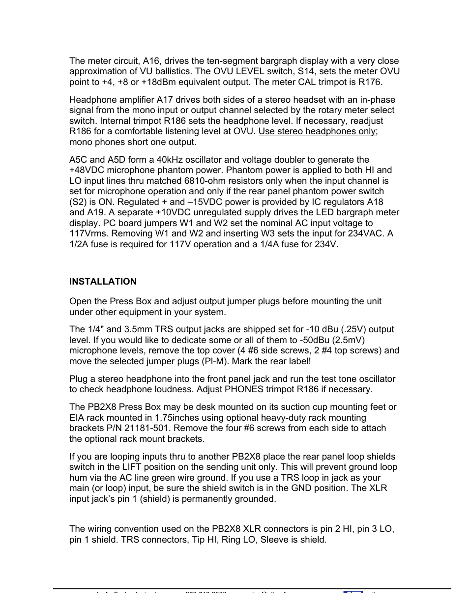 ATI Audio PB2X8 User Manual | Page 4 / 5