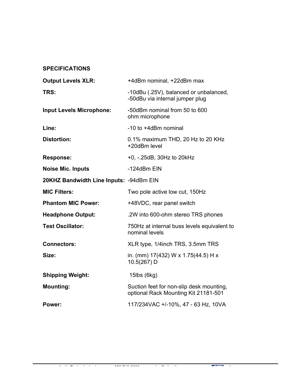 ATI Audio PB2X8 User Manual | Page 5 / 5