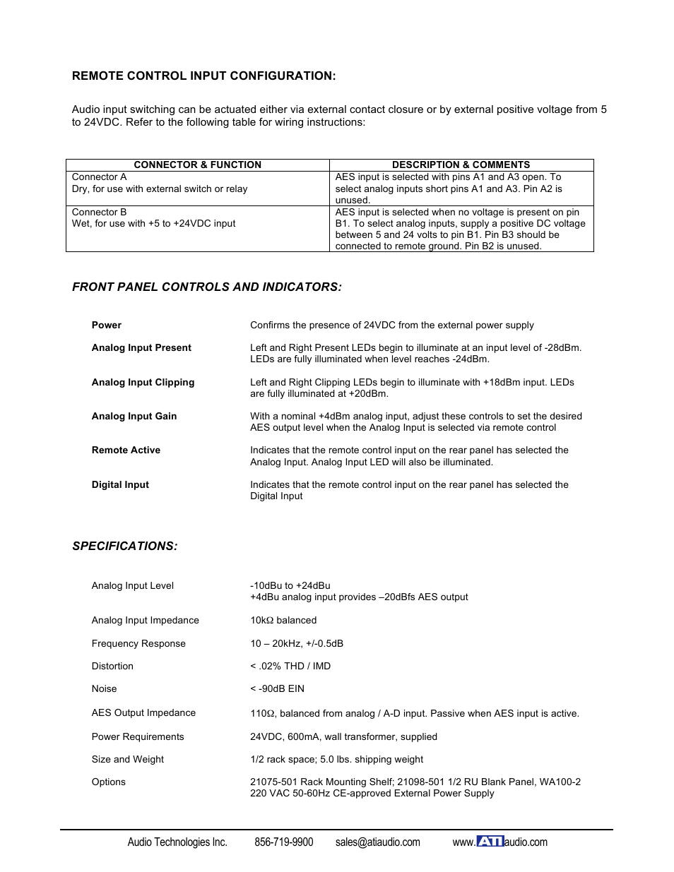 ATI Audio UADC-1 User Manual | Page 3 / 4