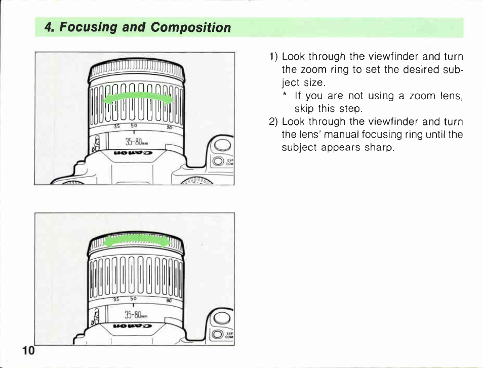 Preparatioan 1. battery loading and check | Canon EF-M User Manual | Page 10 / 72