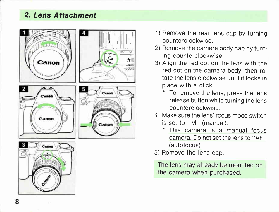 Canon EF-M User Manual | Page 8 / 72