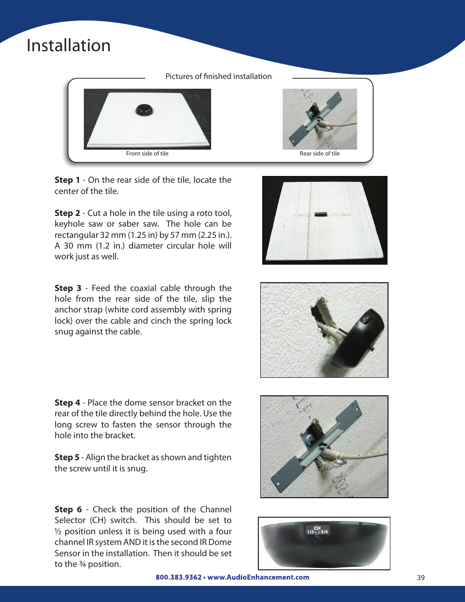 Installation | Audio Enhancement Product Manual User Manual | Page 39 / 59