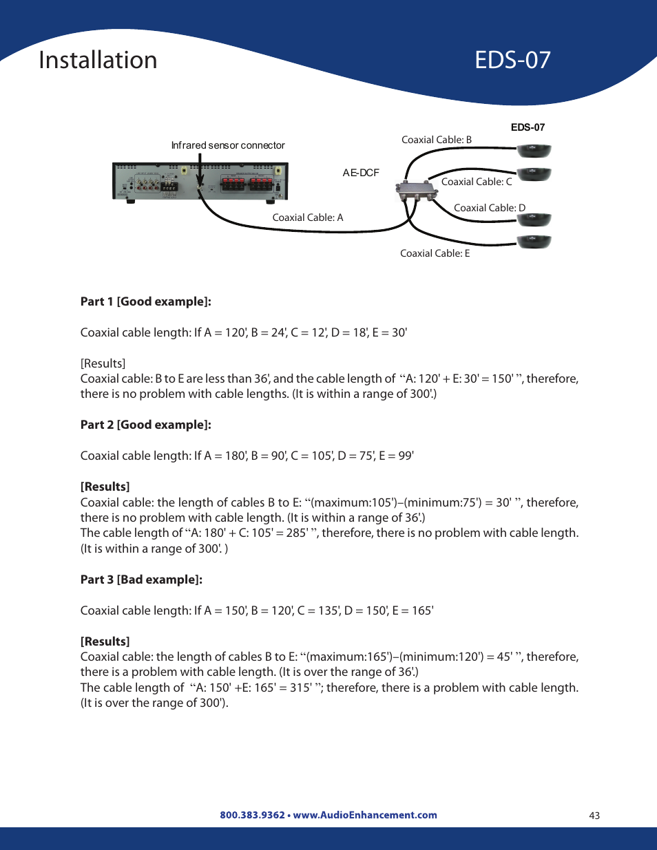 Eds-07, Installation | Audio Enhancement Product Manual User Manual | Page 43 / 59