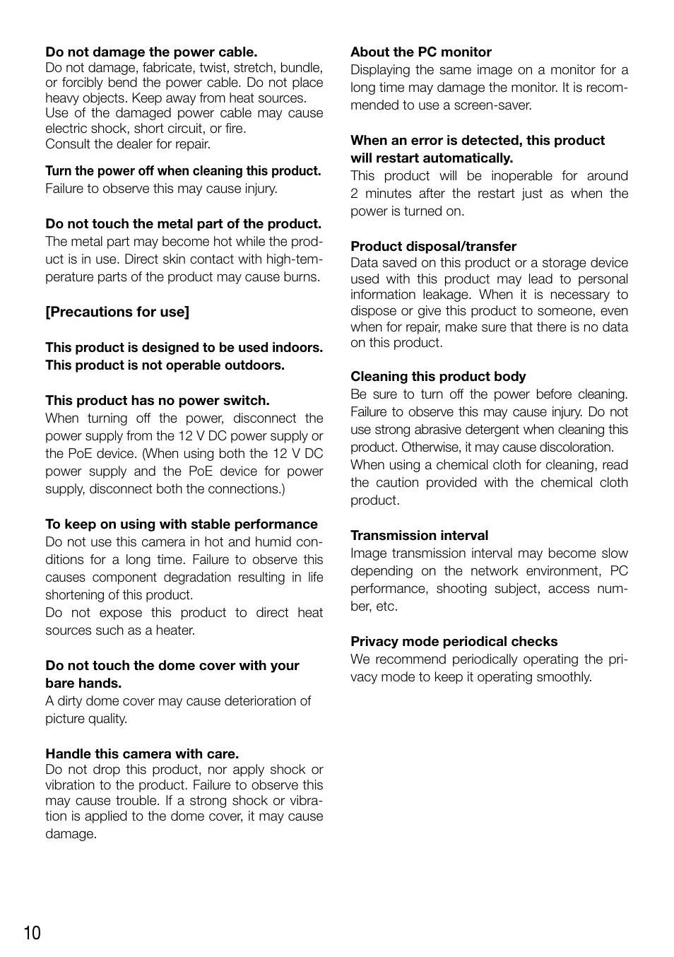 Audio Enhancement WV-SF448 User Manual | Page 10 / 40