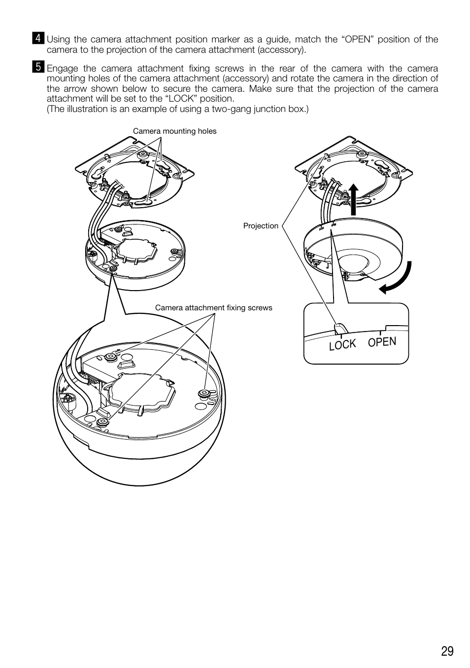 29 v, Open lock | Audio Enhancement WV-SF448 User Manual | Page 29 / 40