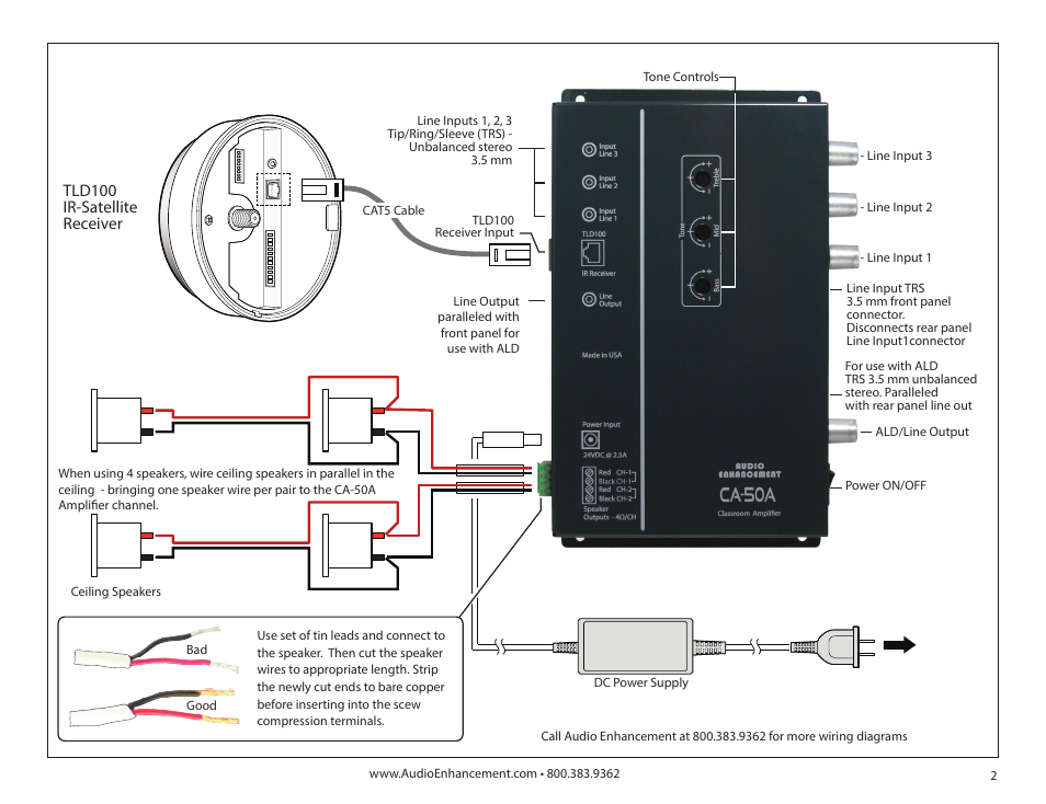 Audio Enhancement CA-50A User Manual | Page 2 / 3