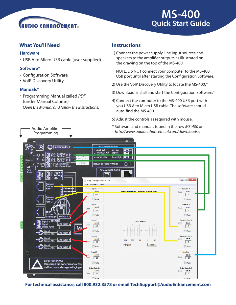 Audio Enhancement MS-400 User Manual | 2 pages
