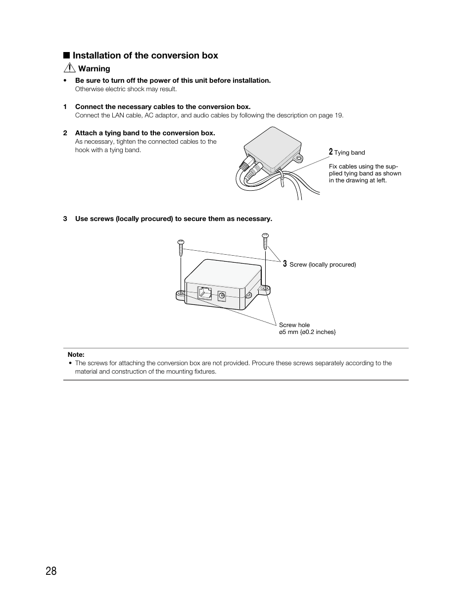 Installation of the conversion box | Audio Enhancement TLD100 User Manual | Page 28 / 36