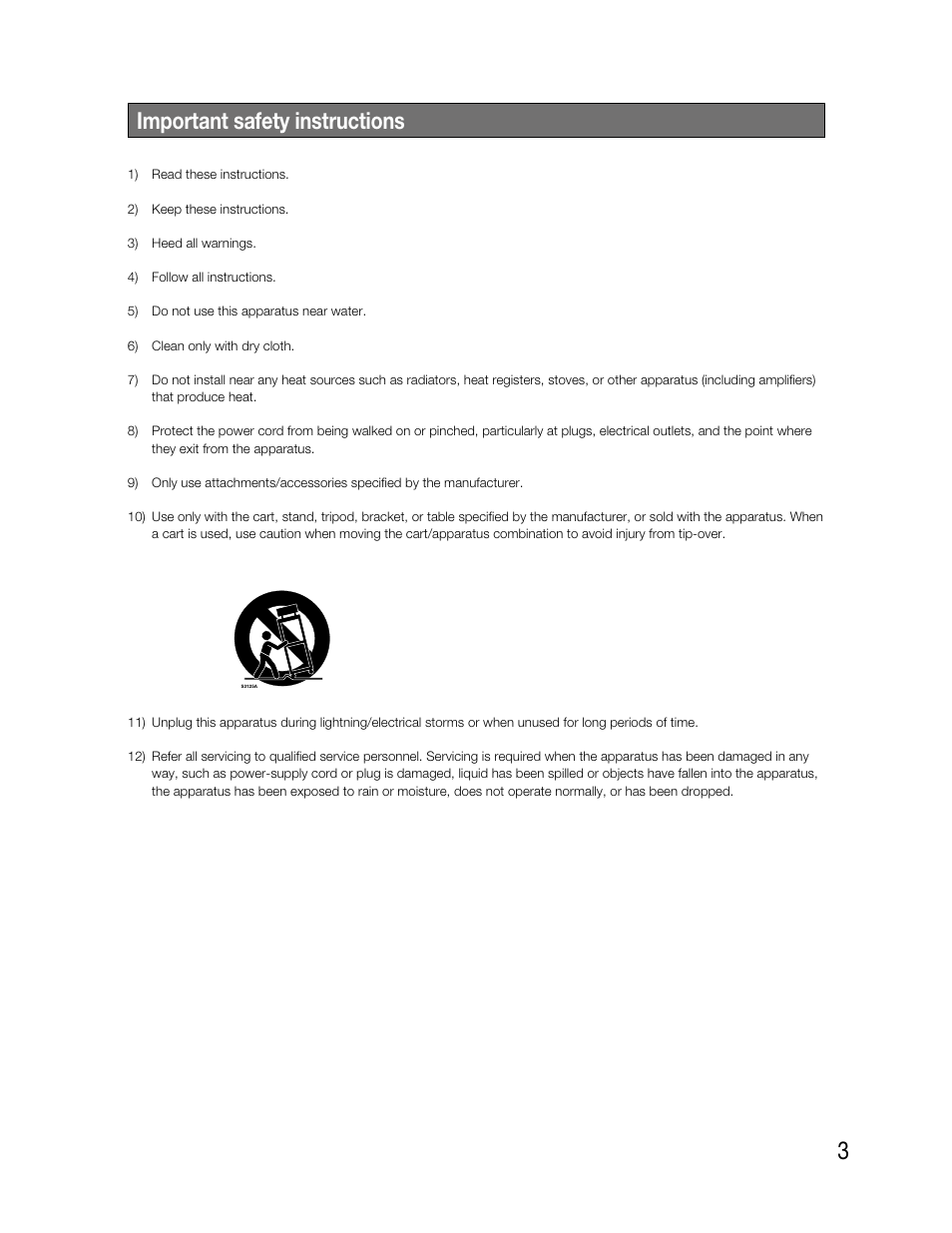 Important safety instructions | Audio Enhancement TLD100 User Manual | Page 3 / 36