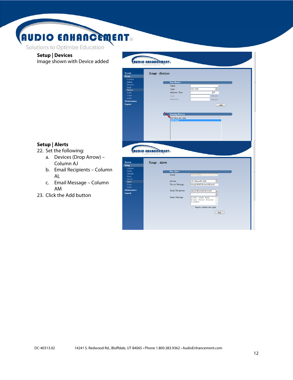 Audio Enhancement MS-200 SAFE User Manual | Page 12 / 12