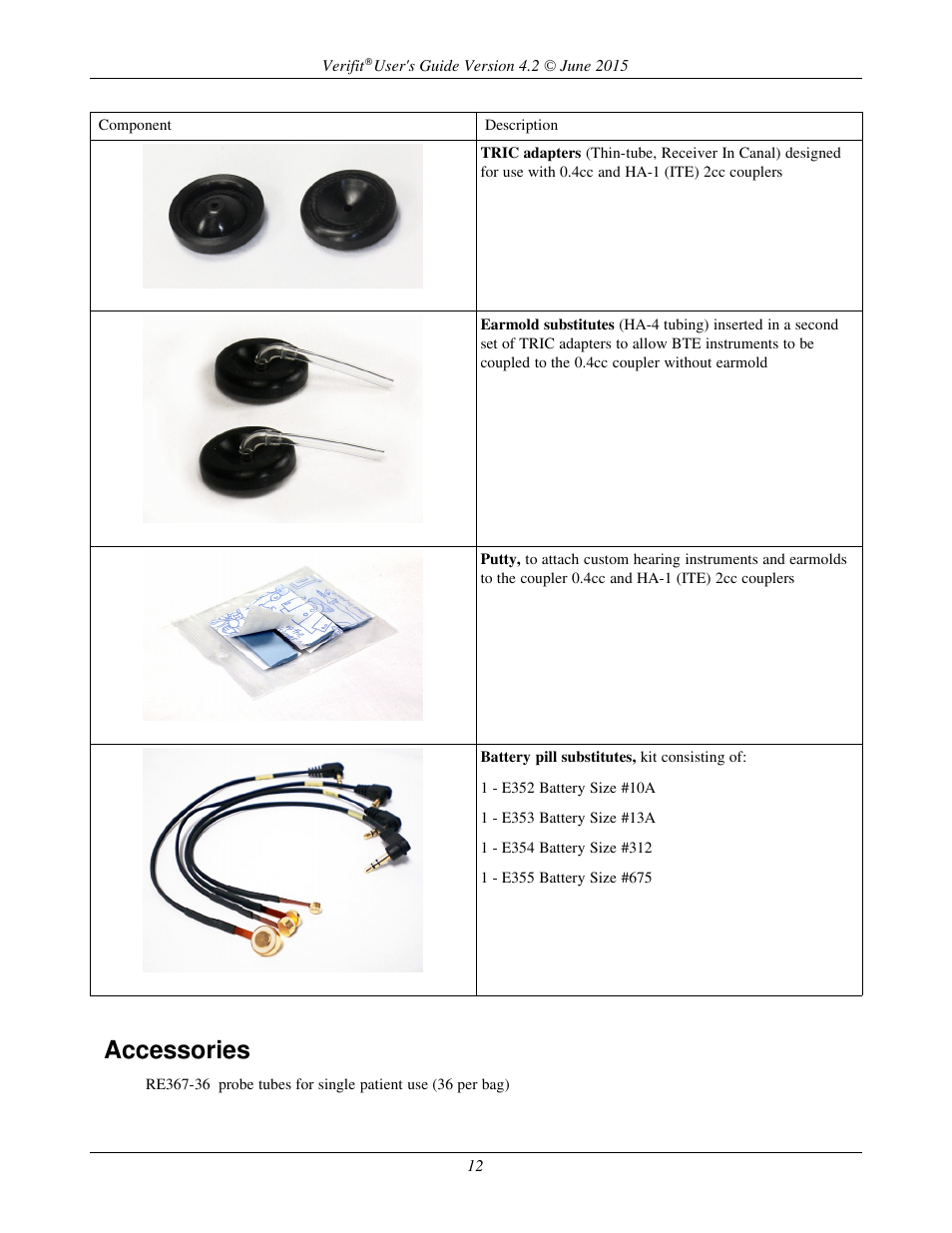 Accessories | Audioscan Verifit 2 User Manual | Page 12 / 156