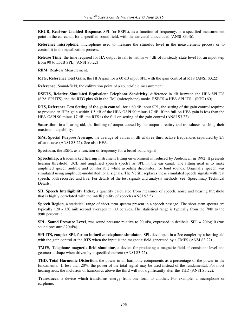 Audioscan Verifit 2 User Manual | Page 150 / 156