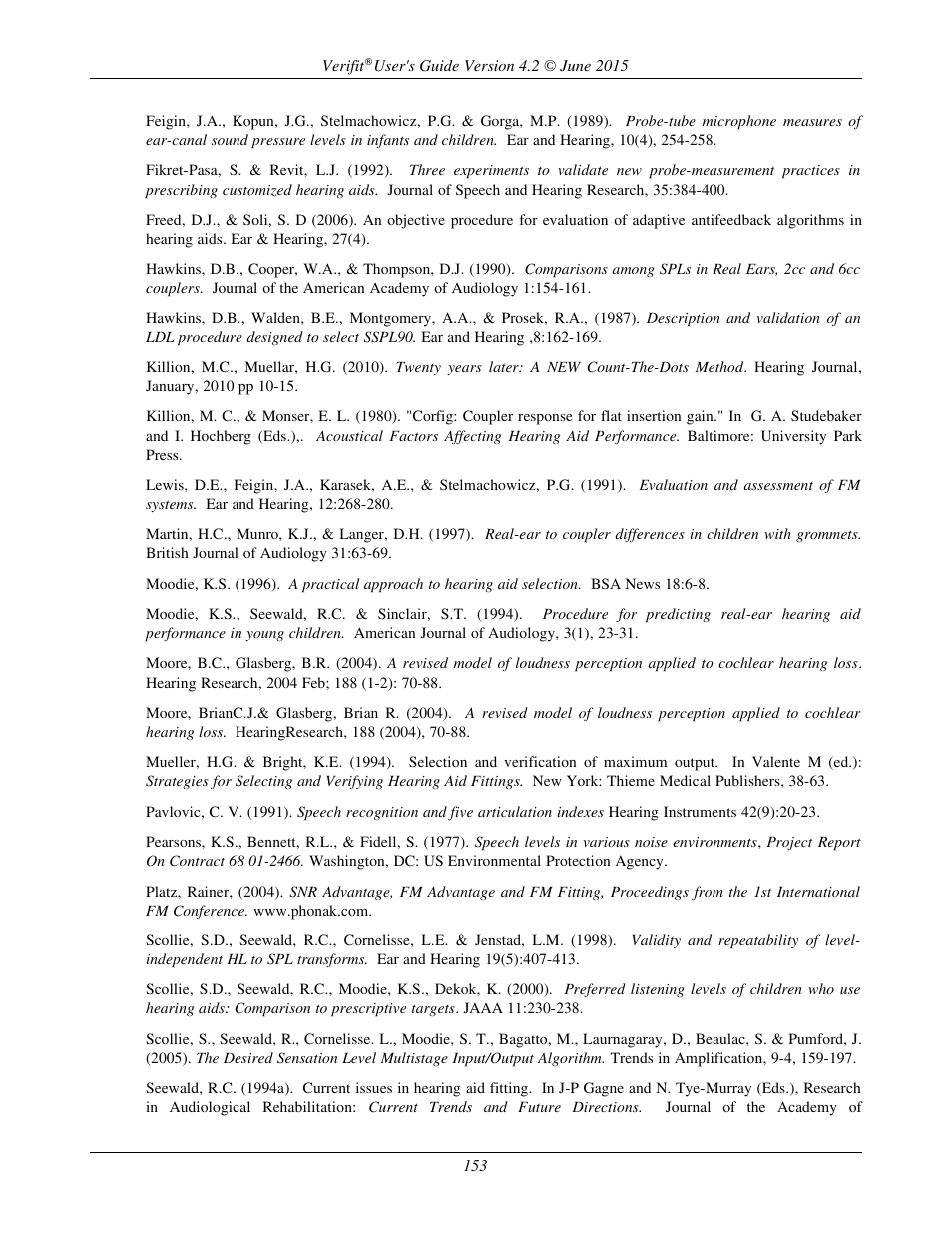 Audioscan Verifit 2 User Manual | Page 153 / 156