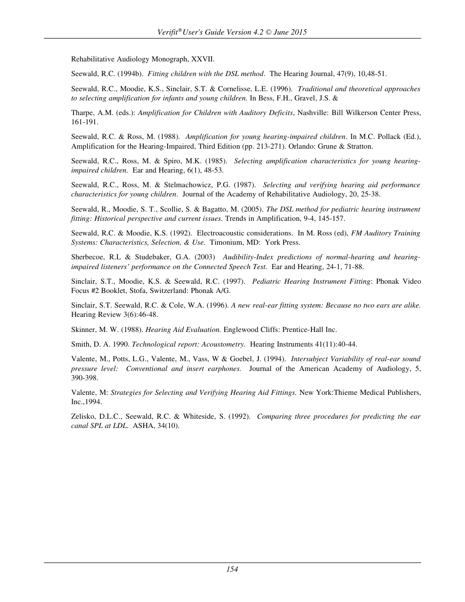 Audioscan Verifit 2 User Manual | Page 154 / 156
