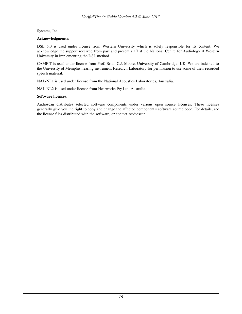 Audioscan Verifit 2 User Manual | Page 16 / 156