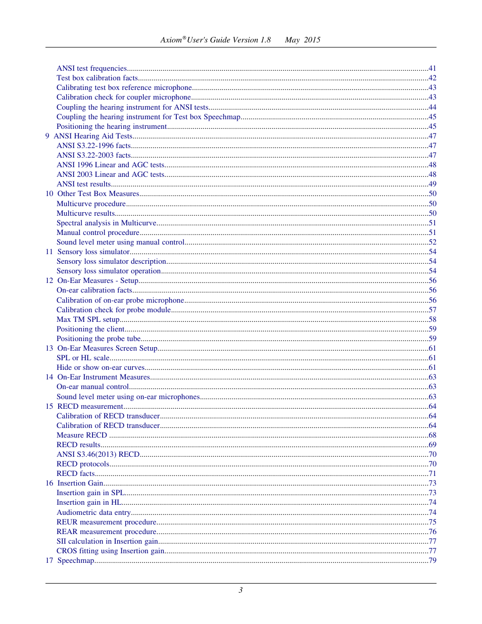 Audioscan Axiom User Manual | Page 3 / 130