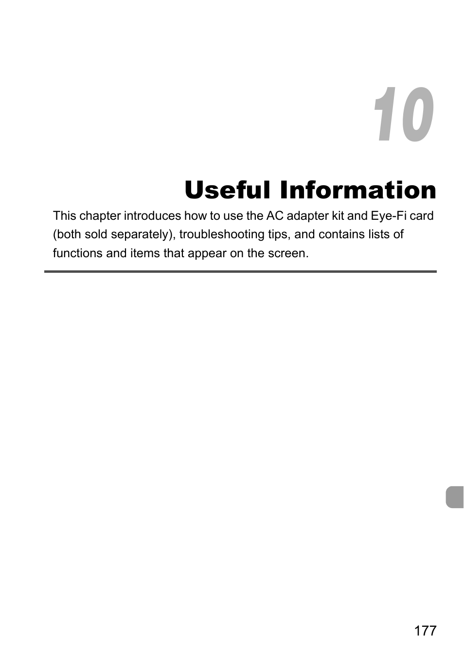 10 useful information | Canon IXUS 115 HS User Manual | Page 177 / 209