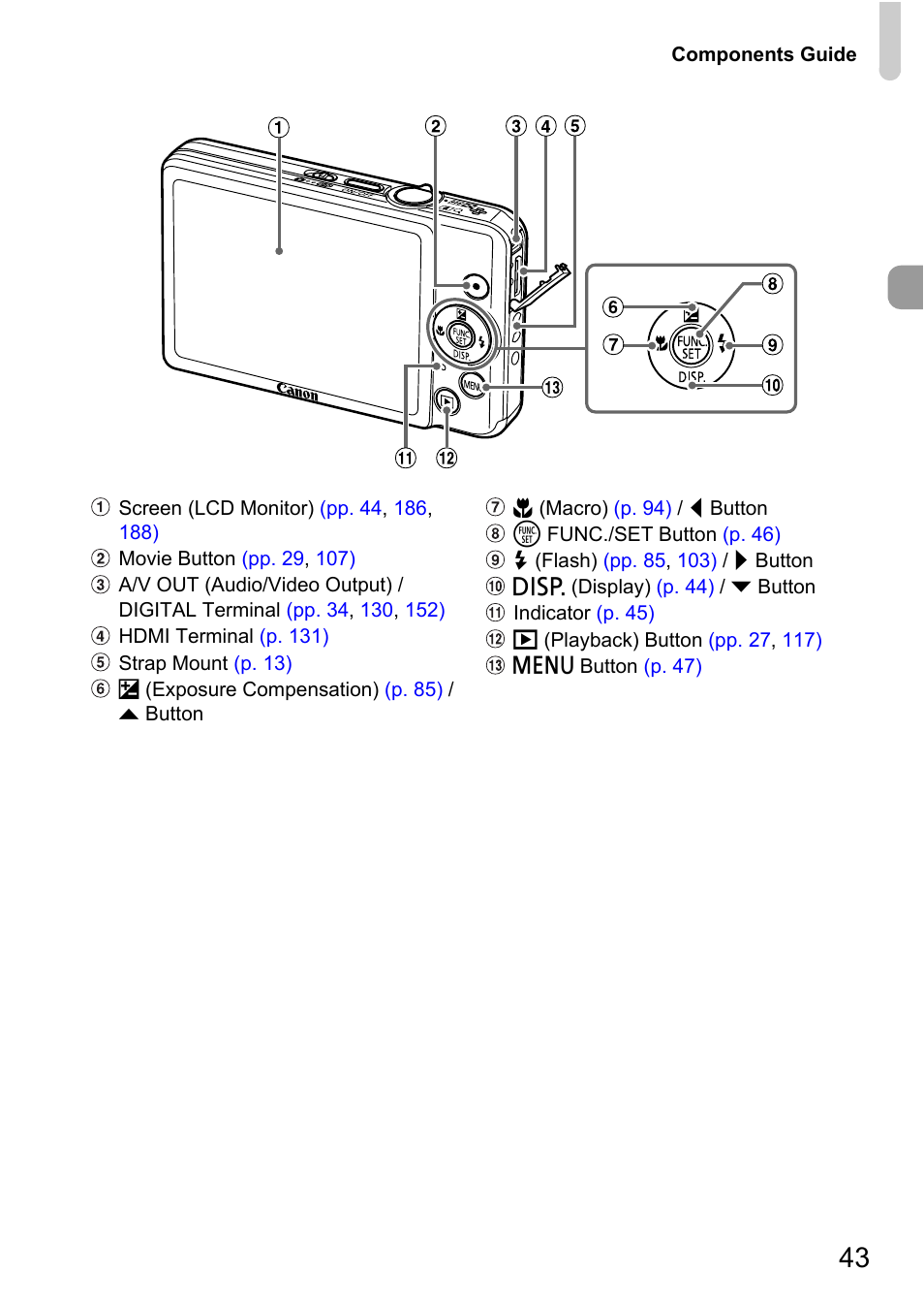 Canon IXUS 115 HS User Manual | Page 43 / 209