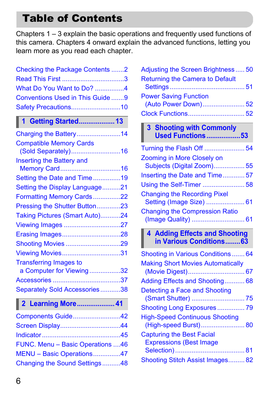 Canon IXUS 115 HS User Manual | Page 6 / 209