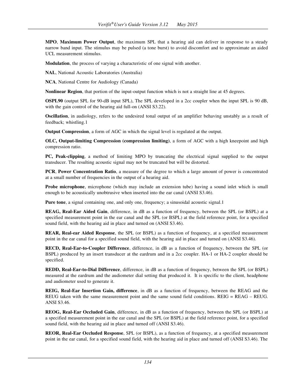 Audioscan Verifit User Manual | Page 134 / 155