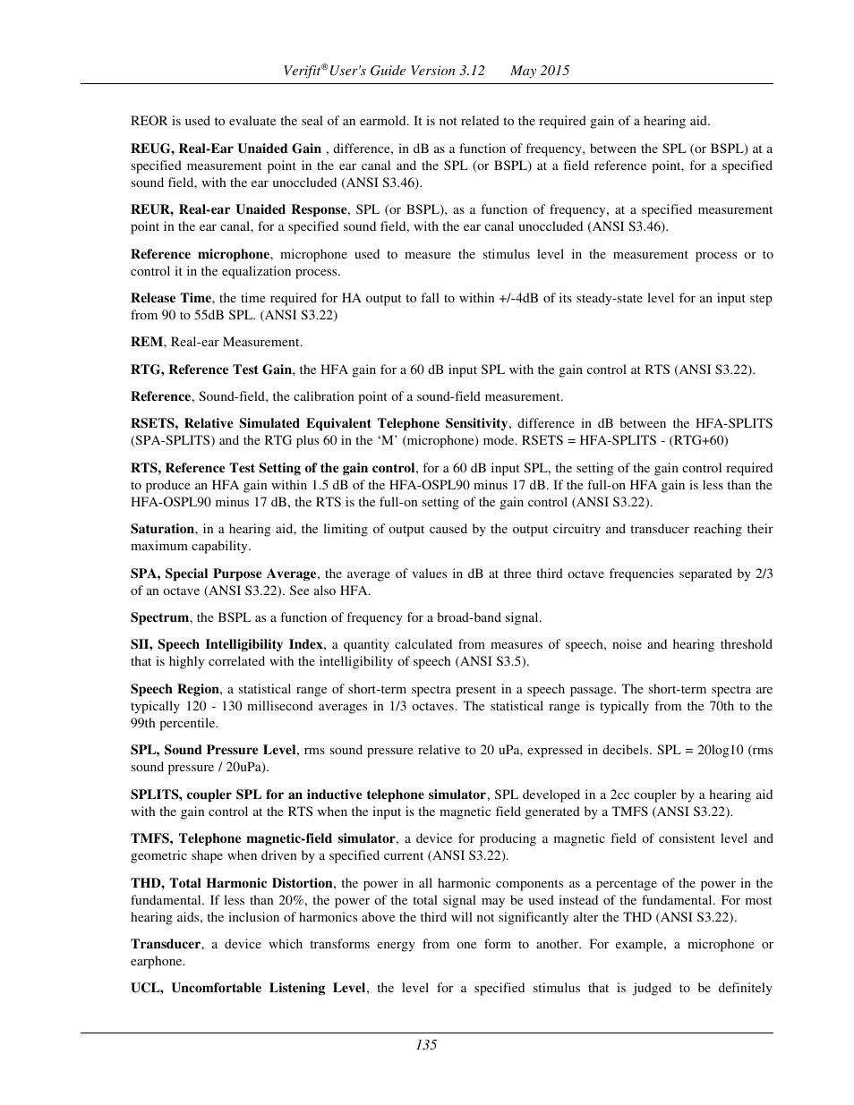 Audioscan Verifit User Manual | Page 135 / 155