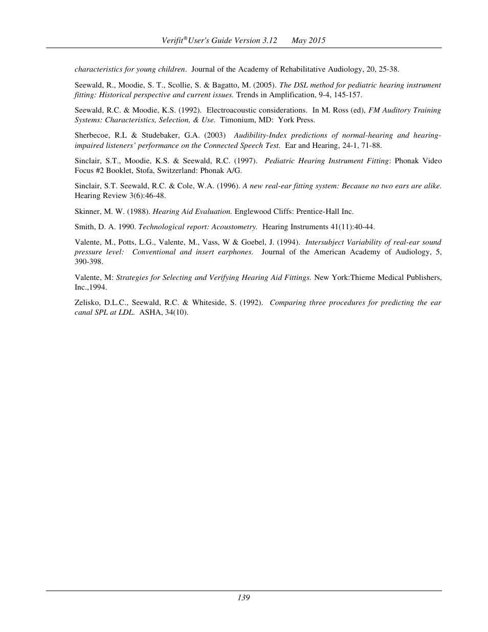 Audioscan Verifit User Manual | Page 139 / 155