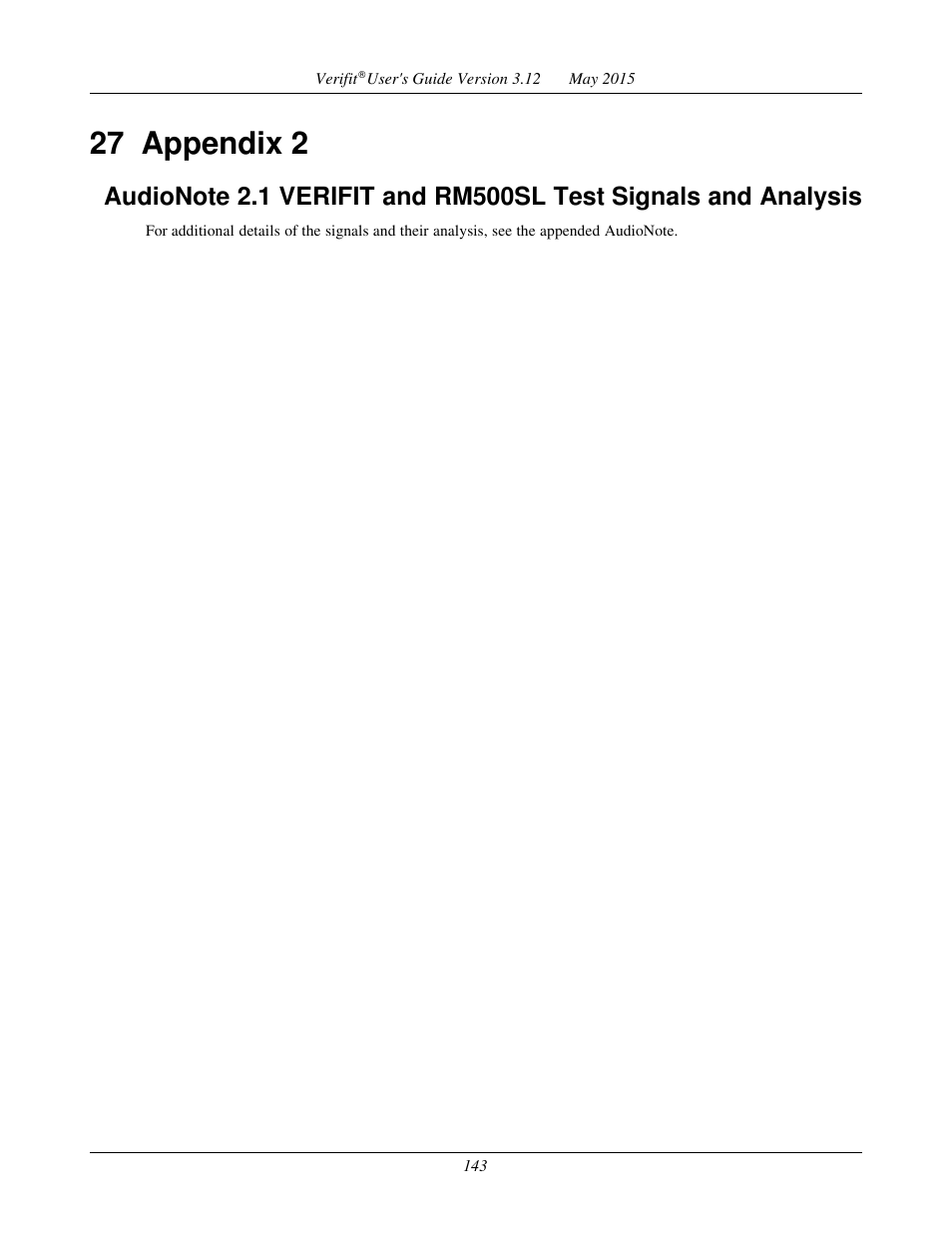 27 appendix 2 | Audioscan Verifit User Manual | Page 143 / 155