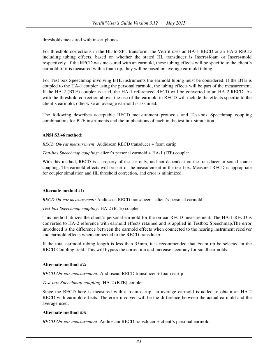 Audioscan Verifit User Manual | Page 83 / 155