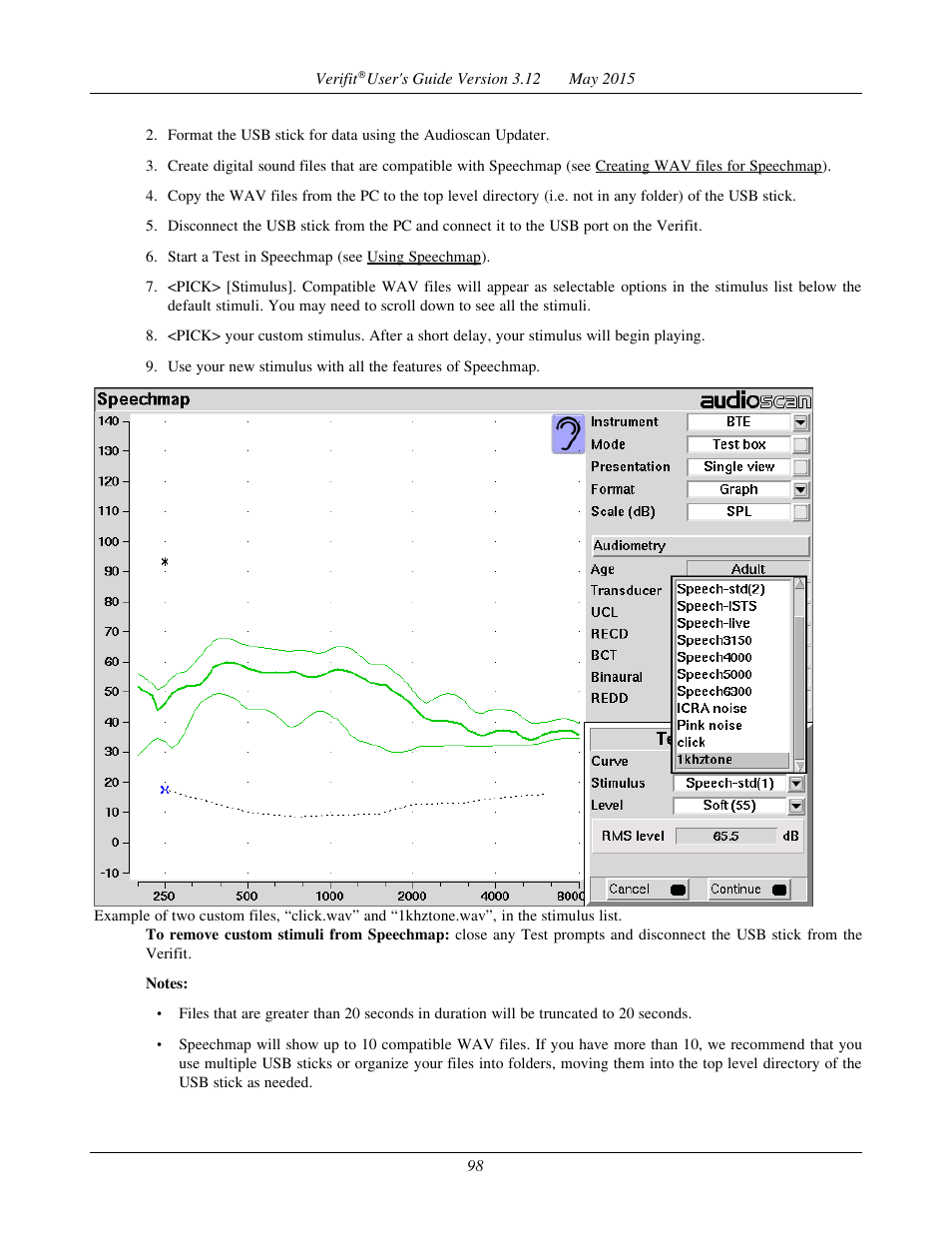 Audioscan Verifit User Manual | Page 98 / 155