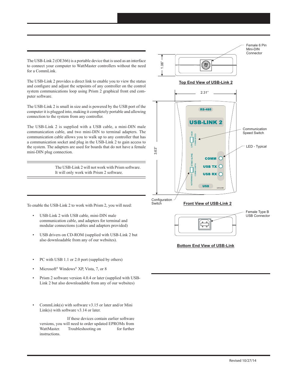 General information, Usb-link 2 3 technical guide usb-link 2 overview, System requirements | Auto-Zone Control Systems USB-Link 2 Technical Guide, Installation Instructions for the USB-Link 2 (Version 01E) User Manual | Page 3 / 19