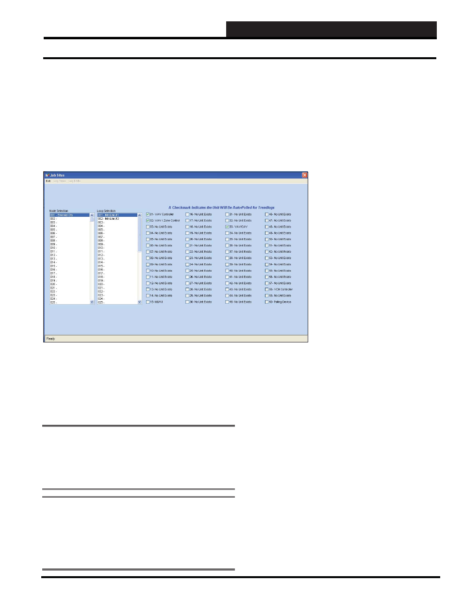Step 2: job-site set-up, Auto-logging | Auto-Zone Control Systems Prism 2 Graphical Interface Technical Guide (Version 01J) User Manual | Page 15 / 52
