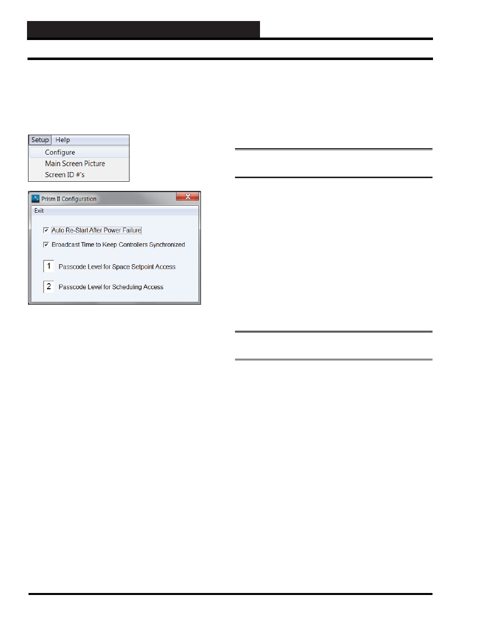 Step 3: prism 2 configuration, Step 3: configuring prism 2, Configuring prism 2 | Auto-Zone Control Systems Prism 2 Graphical Interface Technical Guide (Version 01J) User Manual | Page 16 / 52