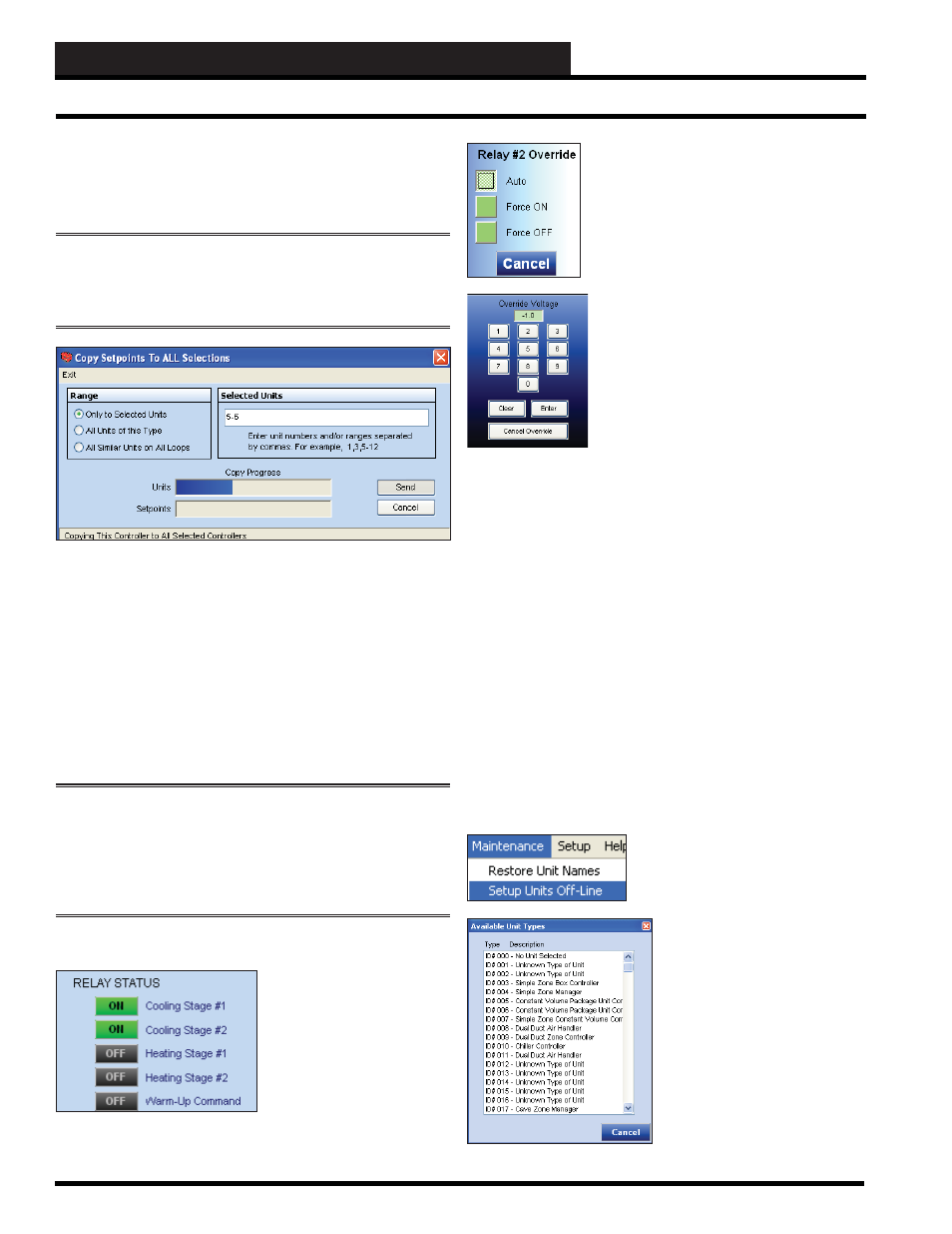 Step 7: configuring units, Configuring units | Auto-Zone Control Systems Prism 2 Graphical Interface Technical Guide (Version 01J) User Manual | Page 26 / 52