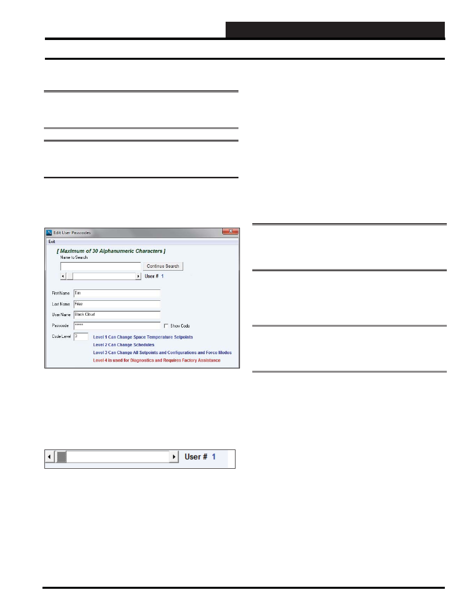 Step 1: prism 2 installation, Editing user names & passcodes | Auto-Zone Control Systems Prism 2 Graphical Interface Technical Guide (Version 01J) User Manual | Page 9 / 52