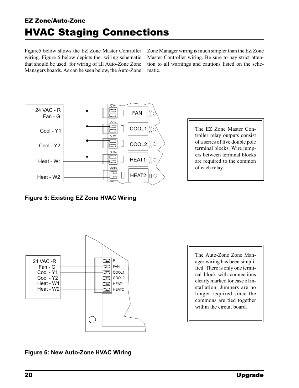 Hvac staging connections | Auto-Zone Control Systems EZ-Zone to Auto-Zone Upgrade Guide (Version 01C) User Manual | Page 20 / 34