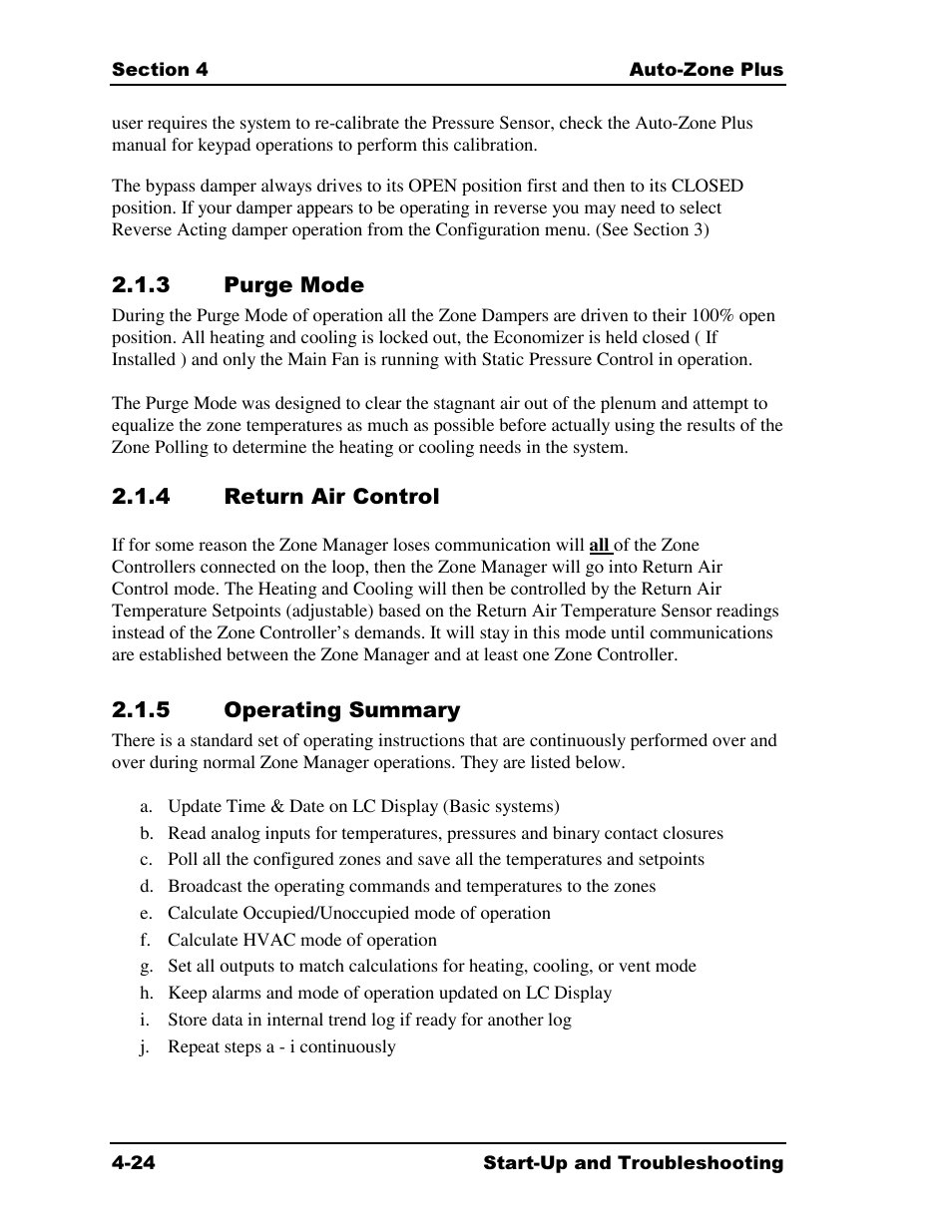 Auto-Zone Control Systems Auto-Zone Plus Systems Installation & Operation (Version 03A) User Manual | Page 174 / 210