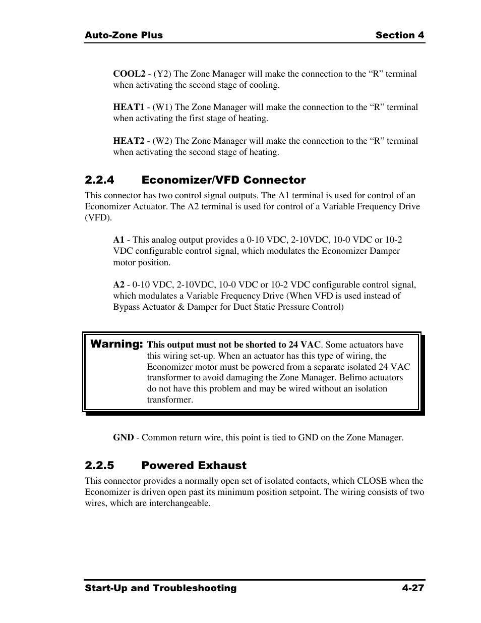 Auto-Zone Control Systems Auto-Zone Plus Systems Installation & Operation (Version 03A) User Manual | Page 177 / 210