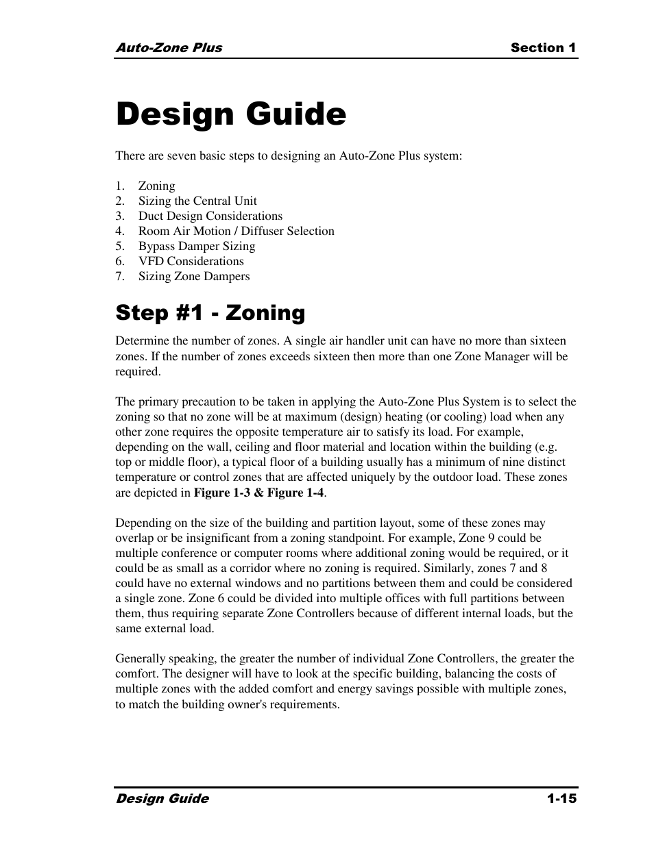Design guide, Step #1 - zoning | Auto-Zone Control Systems Auto-Zone Plus Systems Installation & Operation (Version 03A) User Manual | Page 19 / 210
