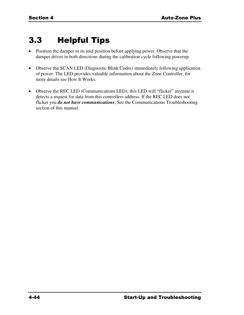 3 helpful tips | Auto-Zone Control Systems Auto-Zone Plus Systems Installation & Operation (Version 03A) User Manual | Page 194 / 210