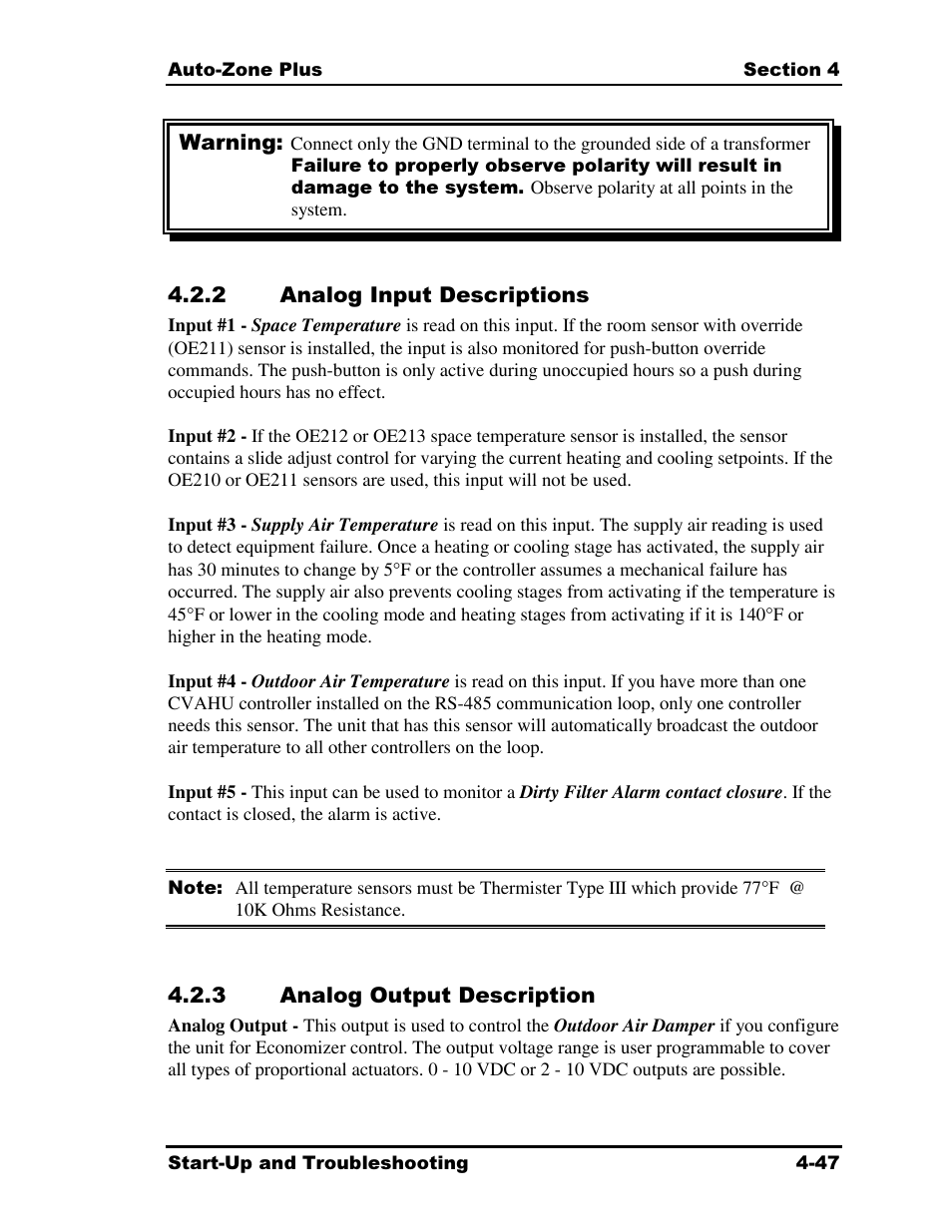 Auto-Zone Control Systems Auto-Zone Plus Systems Installation & Operation (Version 03A) User Manual | Page 197 / 210